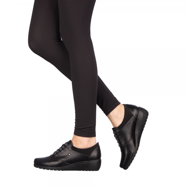 Γυναικεία casual παπούτσια Apera μαύρα, 3 - Kalapod.gr